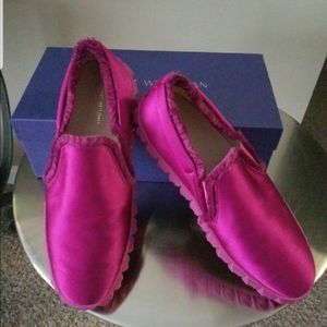 Stuart Weitzman Fringiebelle Grape Silk Loafer **SALE SALE** NO BOX